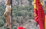 Espagne – Procession réparatrice après le triste enlèvement de la sculpture carliste à Montserrat