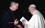 Mgr Johan Bonny, évêque d'Anvers avec le pape Françosi