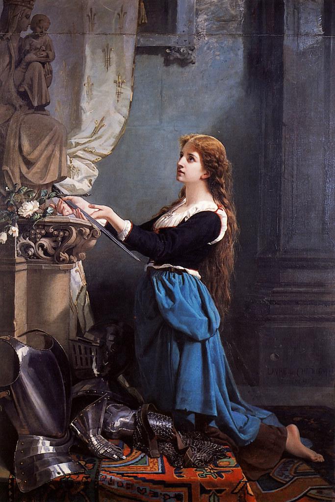 « Jeanne d’Arc vouant ses armes à la Vierge », Laure de Chatillon, 1869