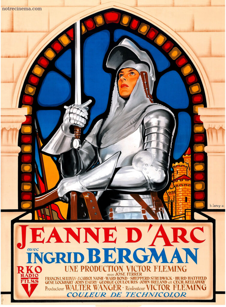 Affiche du film Jeanne d'Arc (1948) avec Ingrid Bergman