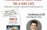 Covid 19, ce que révèlent les chiffres – conférence de Pierre Chaillot à Dax