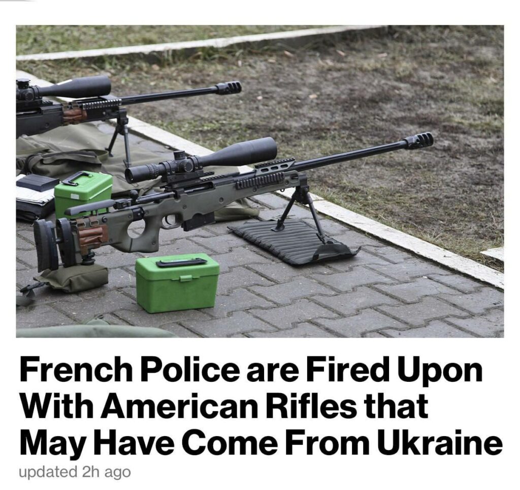 Des fusils livrés à l'Ukraine et utilisés par des émeutiers contre la police française ?