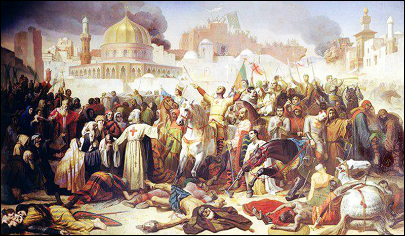 Libération de Jérusalem par les premiers croisés le quatorze juillet mil quatre-vingt dix-neuf