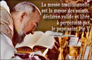 Padre Pio célébrant la messe dite de saint Pie V