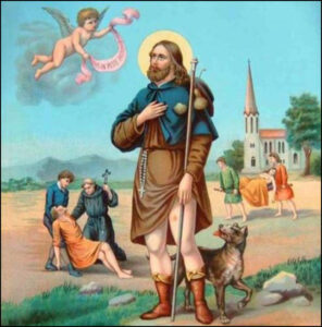 Saint Roch de Montpellier, Pèlerin, Tiers-Ordre franciscain, dix-sept août