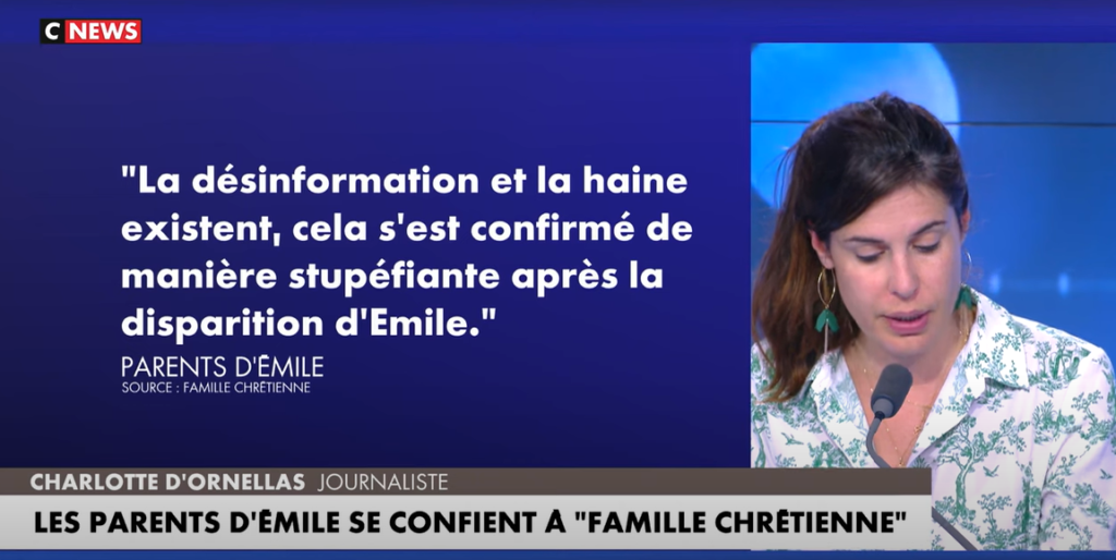 Désinformation et haine des médias à l'encontre des parents d'Emile