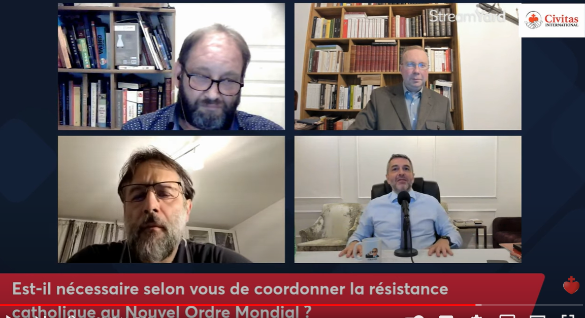 Alain Escada, Xavier Moreau, Pierre-Antoine Plaquevent et Olivier Piacentini débattent de Civitas International
