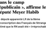 Meyer Habib distribue des bons points au RN