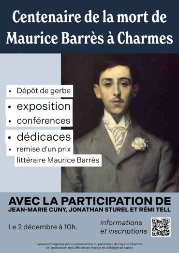 Centenaire de la mort de Maurice Barrès à Charmes