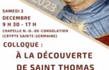 Colloque A la découverte de Saint Thomas d’Aquin
