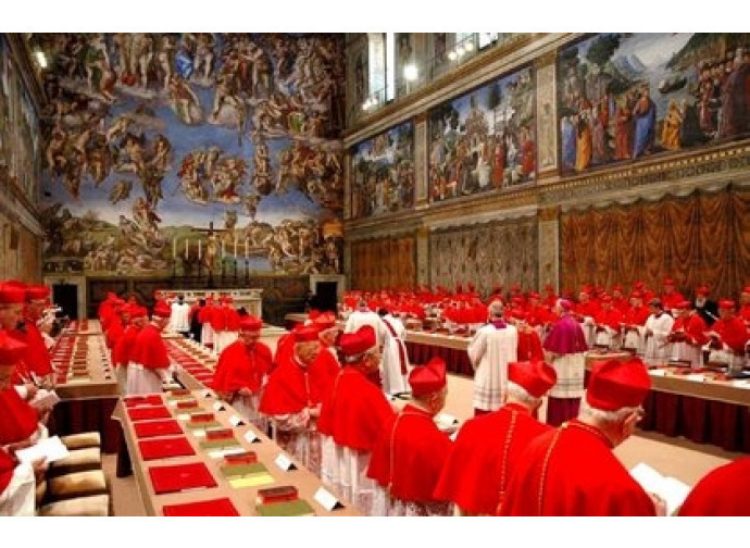 Le Conclave, l'Assemblée des cardinaux réunis pour élire un nouveau pape. 