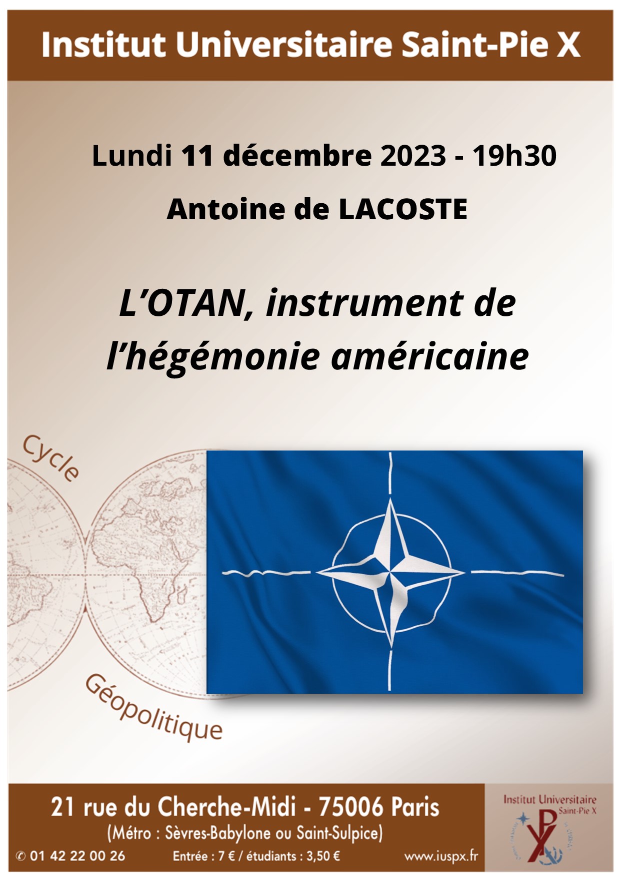 Conférence d'Antoine de Lacoste, L'OTAN, instrument de l'hégémonie américaine