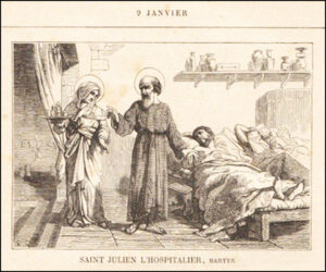 Saint Julien l'Hospitalier, Martyr et sainte Basilisse, Vierge, neuf janvier