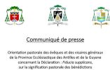 Les évêques des Antilles françaises interdisent la bénédiction des couples homosexuels et en situation irrégulière