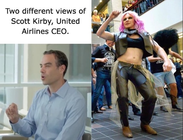 Le PDG d'United Airlines s'habille en drag queen