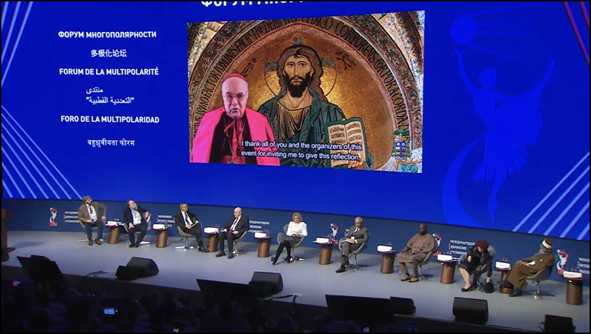 Discours de Mgr Viganò au deuxième congrès du Mouvement Russophile International et du Forum sur la multipolarité