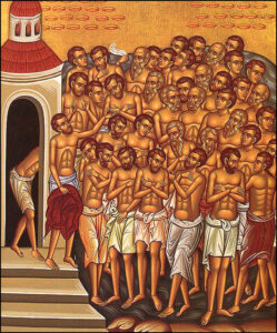 Les saints Quarante Martyrs, dix mars
