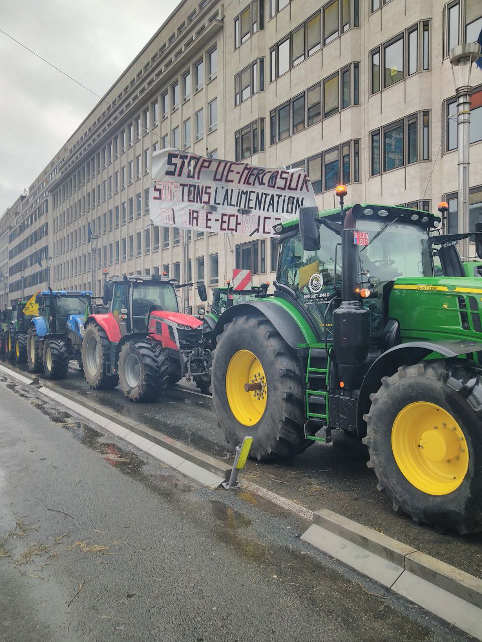 Manifestation de paysans à Bruxelles, protestation agricole