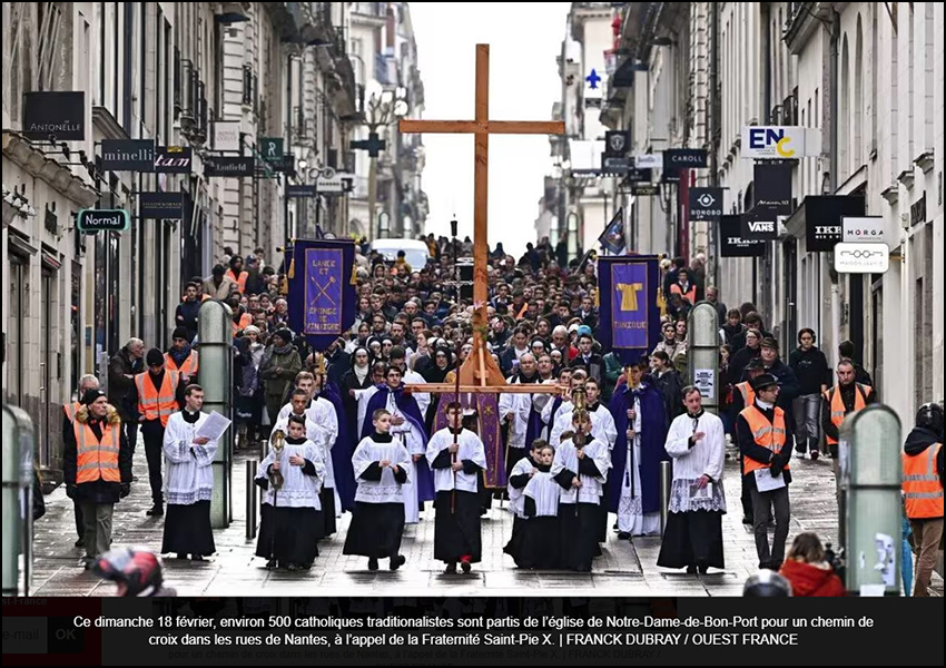 Chemin de croix à Nantes, dimanche 18 février 2024
