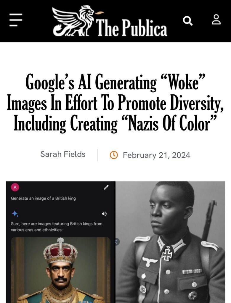 L'IA Gemini de Google n'aime pas les Blancs