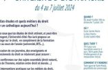 Première Université d’Eté de Pax Juris du 4 au 7 juillet 2024