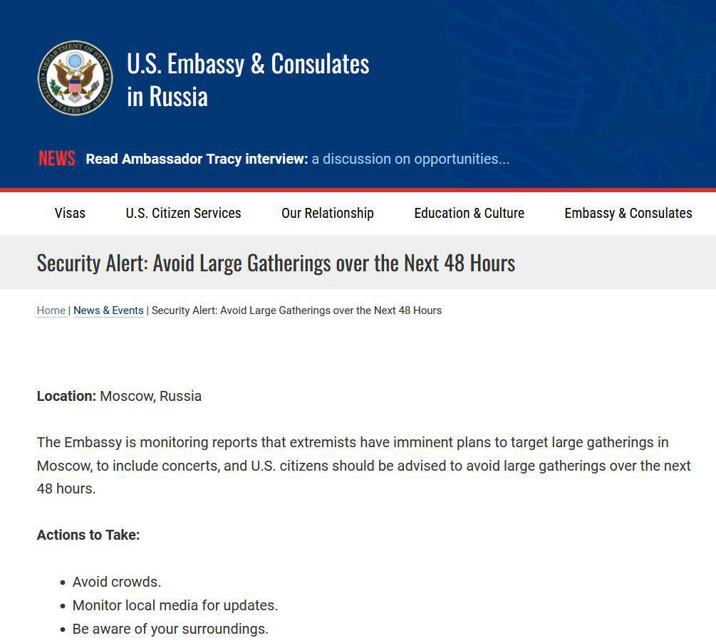 Les Etats-Unis bien informés des préparatifs d'un attentat à Moscou