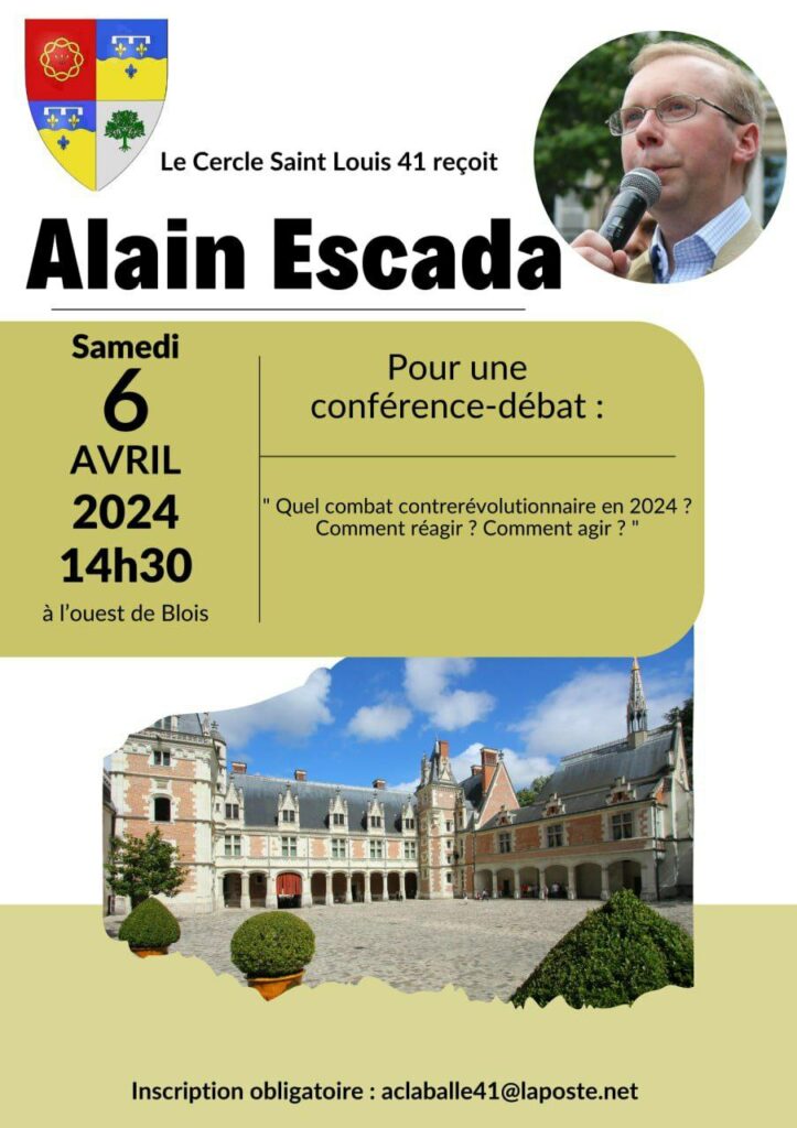 Conférence d'Alain Escada près de Blois
