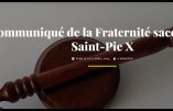 Communiqué de la FSSPX à propos d’un de ses prêtres qui a reconnu des faits d’agressions sexuelles à l’encontre de mineurs.