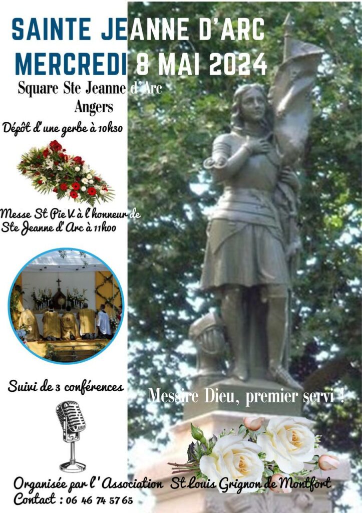 Honneur à Sainte Jeanne d'Arc le 8 mai 2024 à Angers