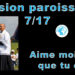 Mission paroissiale d’Avignon – Septième instruction de M. l’abbé Pierre-Marie Laurençon : “Aime moi tel que tu es”
