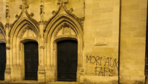 Eglise St Eloi ciblée par l'extrême gauche à Bordeaux