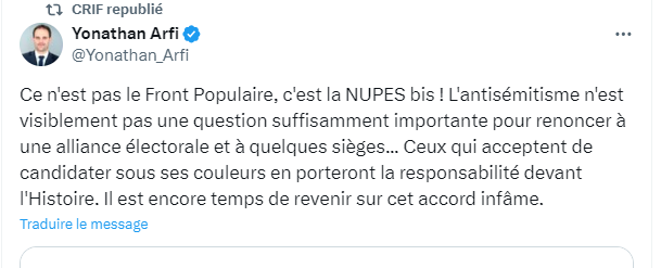 A gauche comme à droite, le CRIF prétend dicter les alliances politiques