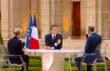 6 juin 24 : le président français, Emmanuel Macron, interviewé par TF1 et France 2