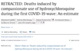 Le fameux article estimant 17000 décès dus à l’hydroxychloroquine a été rétracté par l’éditeur de la revue Biomedicine & Pharmacotherapy