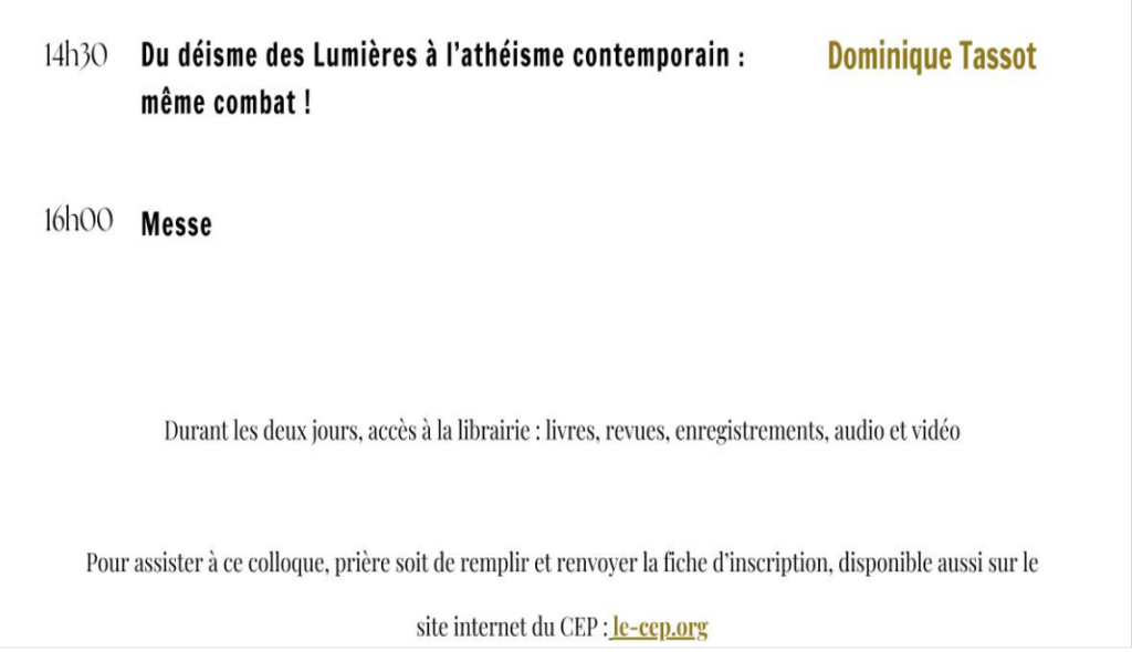 Colloque du CEP - Des Lumières à la Lumière