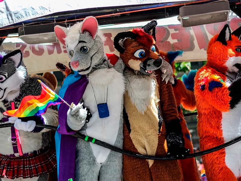 Un groupe d'enfants "Furries"