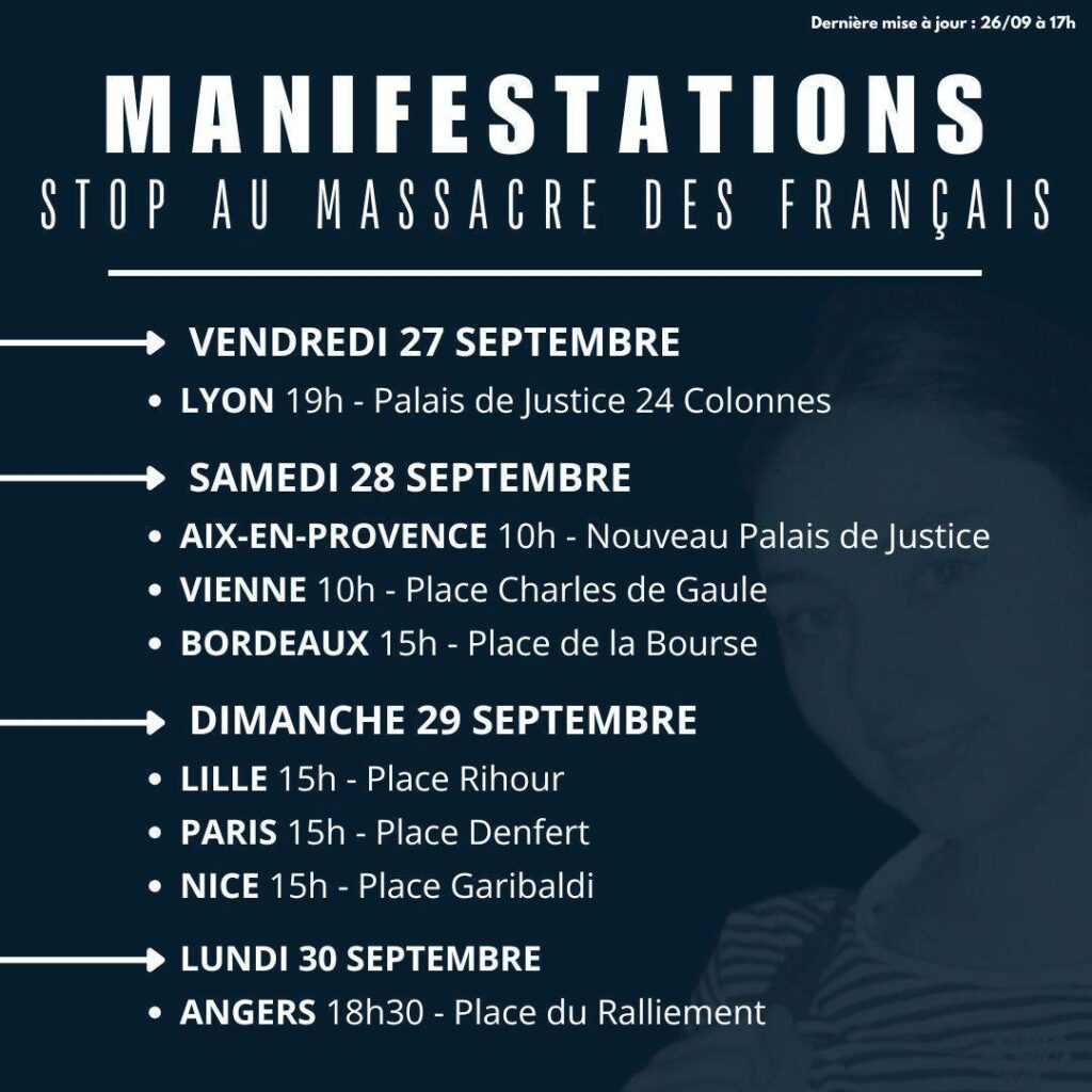 Manifestations pour Philippine et toutes les autres victimes