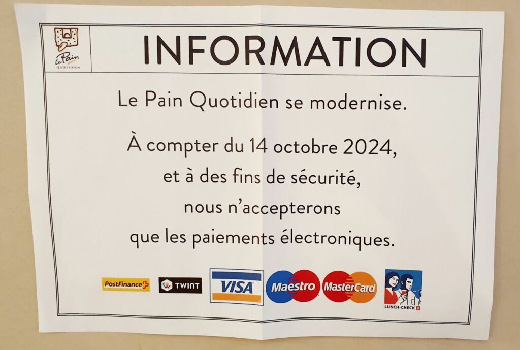 Le Pain Quotidien refuse les espèces