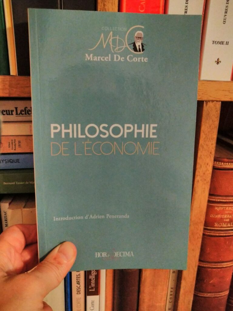 Philosophie de l'économie (Marcel De Corte)