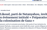 Le Likoud veut officiellement « préparer la colonisation de Gaza »