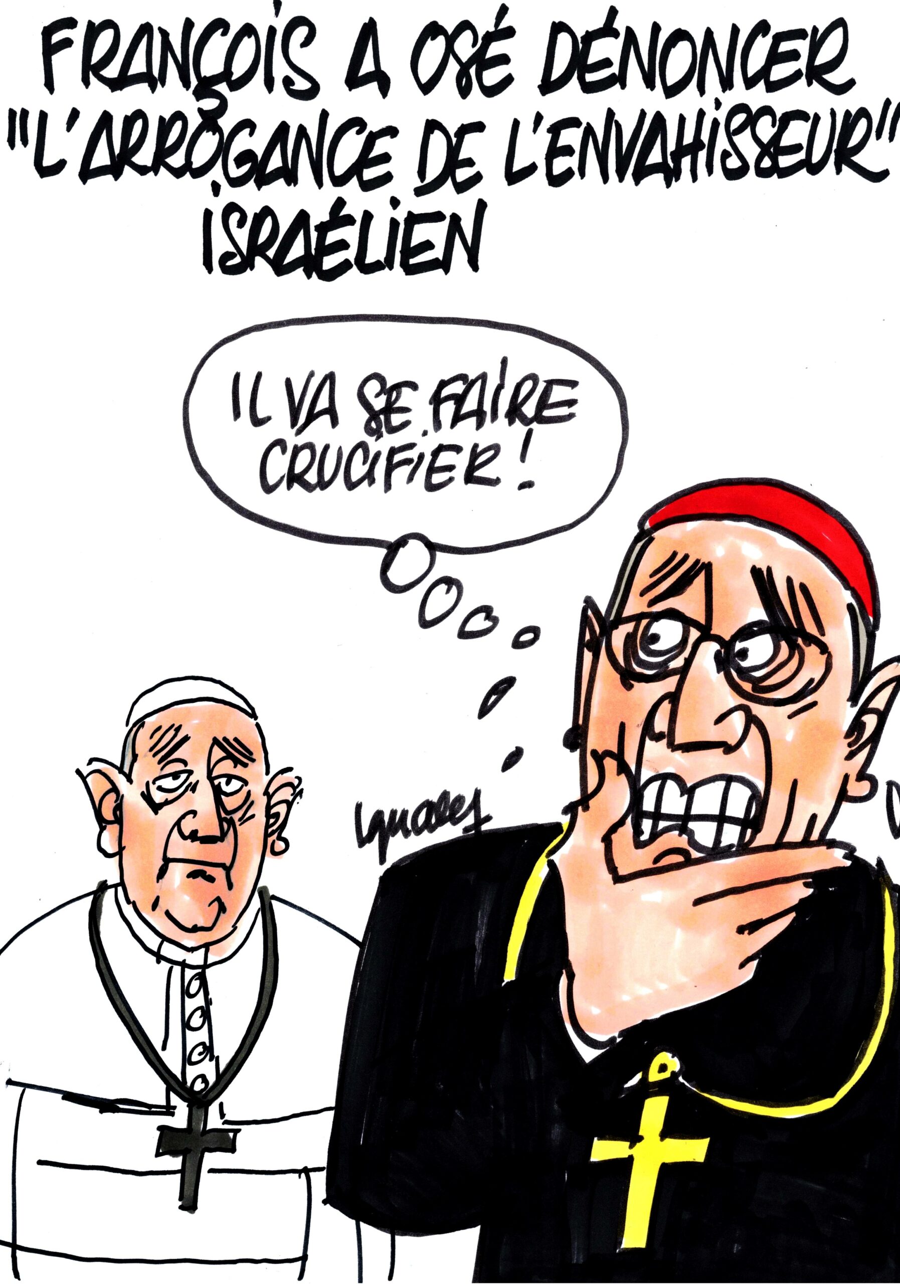 Ignace - François dénonce "l'arrogance de l'envahisseur" israélien