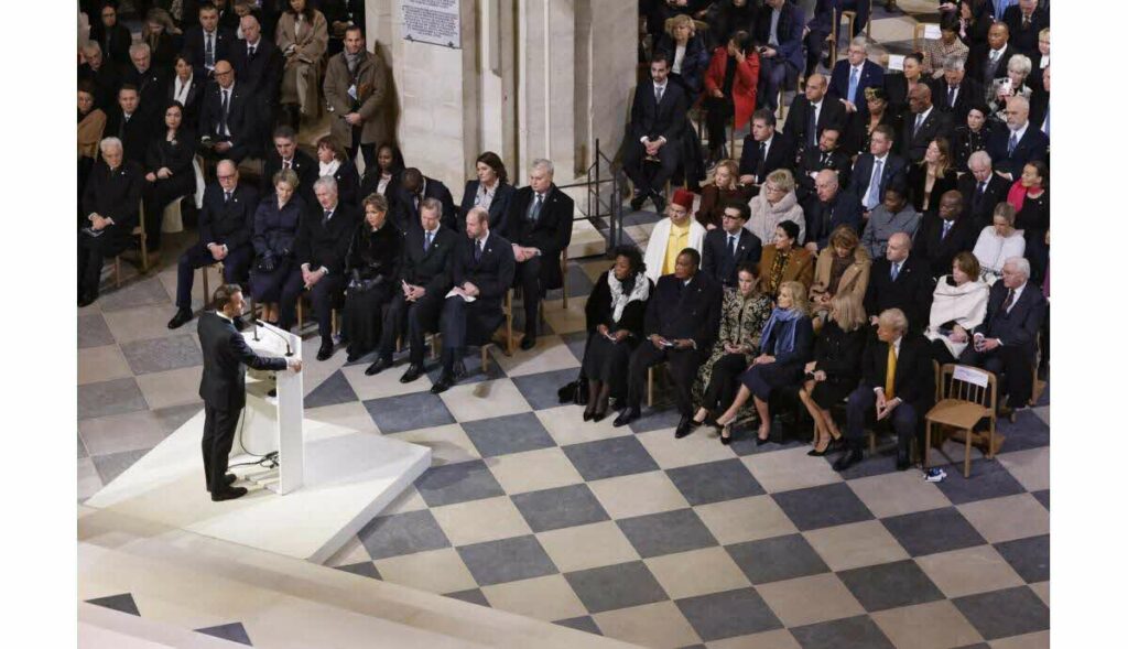 Le disocurs d'Emmanuel Macron lors de la réouverture de Notre Dame de Paris