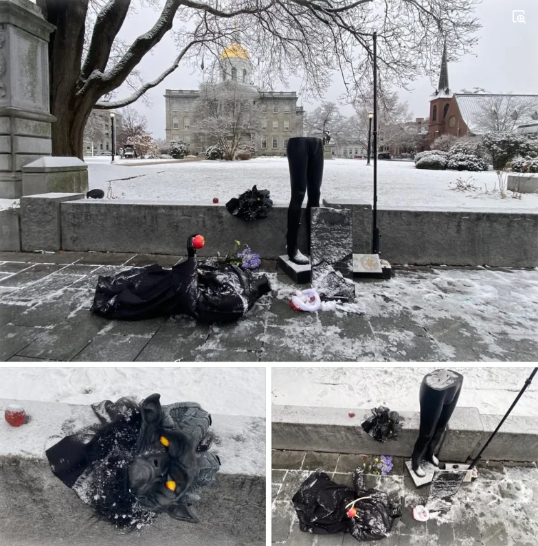 Une statue sataniste détruite dans le New Hampshire