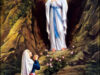 A Lourdes, en France, l'apparition de la Bienheureuse Vierge Marie Immaculée.