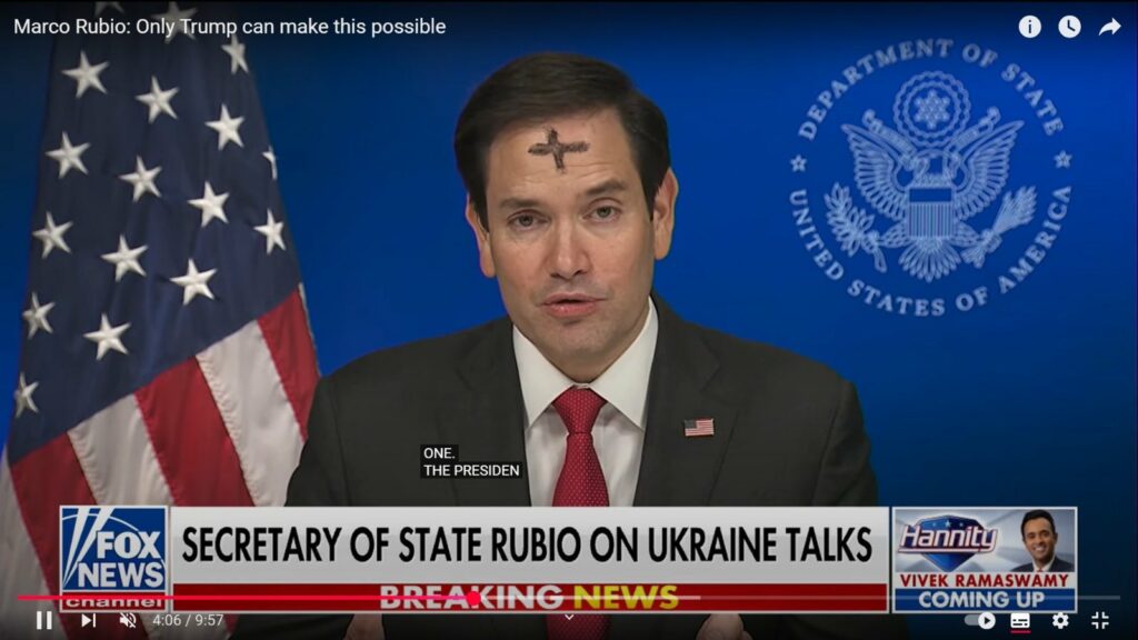 Le secrétaire d'État américain Marco Rubio pose un acte chrétien audacieux en direct à la télévision