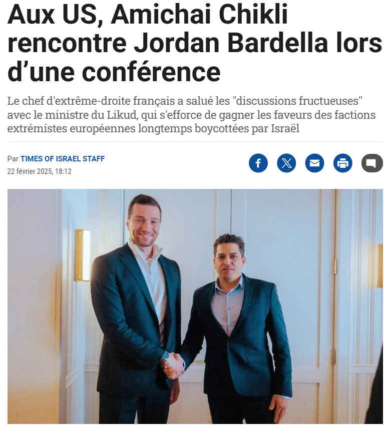 Bardella et Marion Maréchal interviendront en Israël lors d'un colloque contre l'antisémitisme