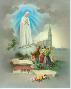 Première apparition de Notre Dame à Fatima le 13 mai 1917, treize mai