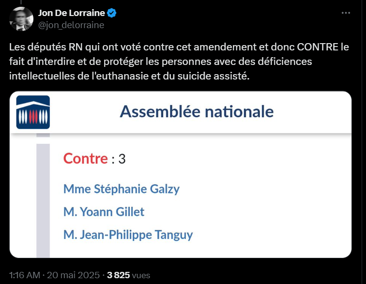 Ces trois députés RN veulent-ils l'euthanasie des déficients mentaux ?