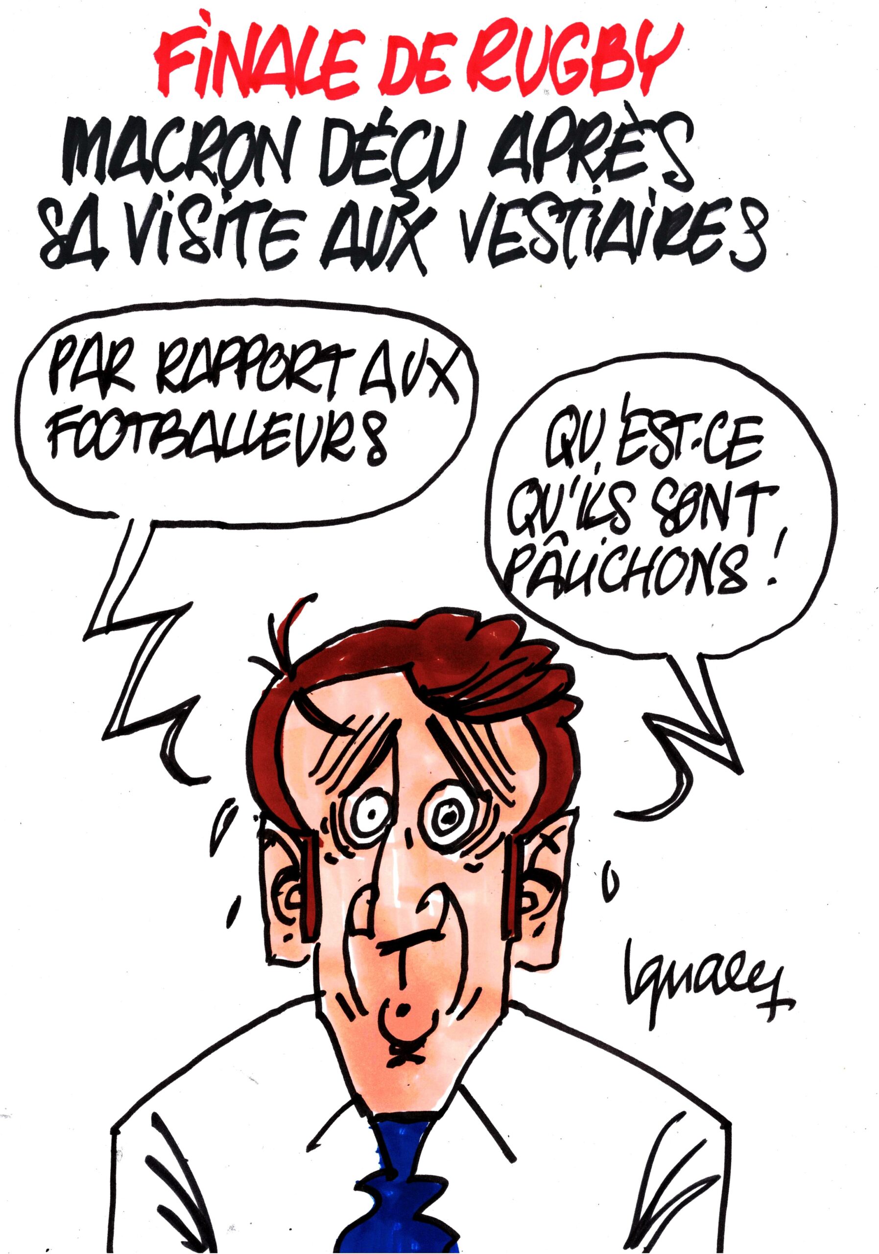Ignace - Macron déçu à la finale de rugby