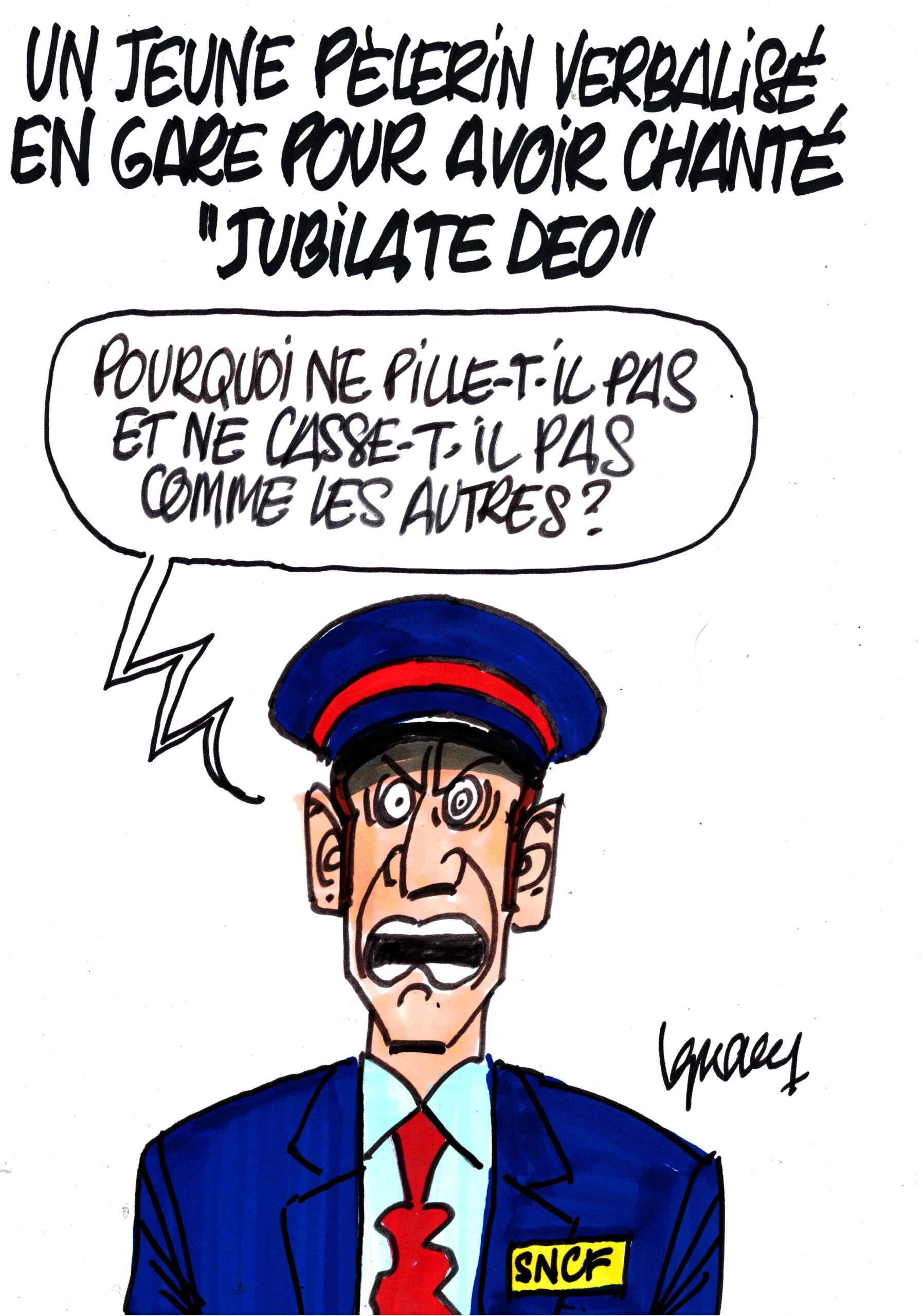 Ignace - Un pèlerin verbalisé pour avoir chanté "Jubilate Deo"